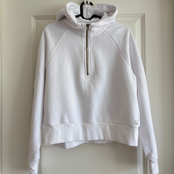 Vuori Restore Half Zip Hoodie White Size M - Picture 3 of 15